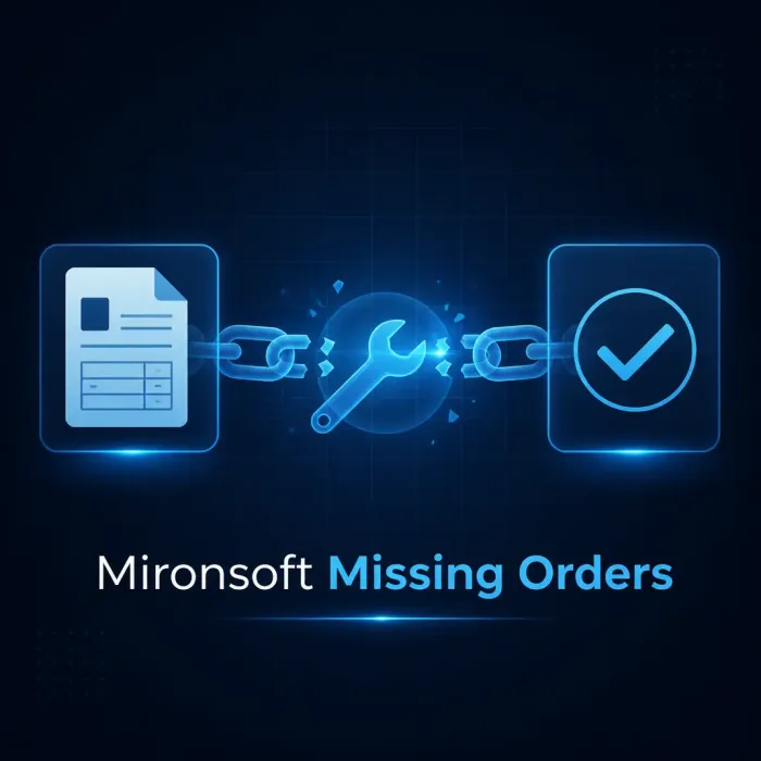 Mironsoft Missing Orders