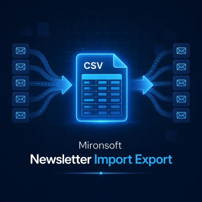 Mironsoft Newsletter Import Export