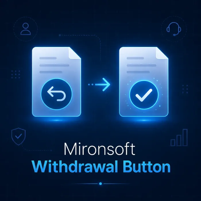 Mironsoft Withdrawal Button