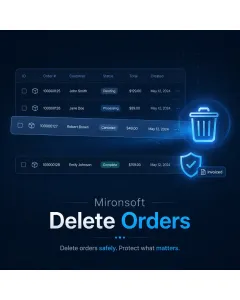 Mironsoft Delete Orders