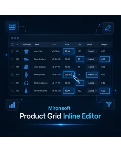 Mironsoft Product Grid Inline Editor