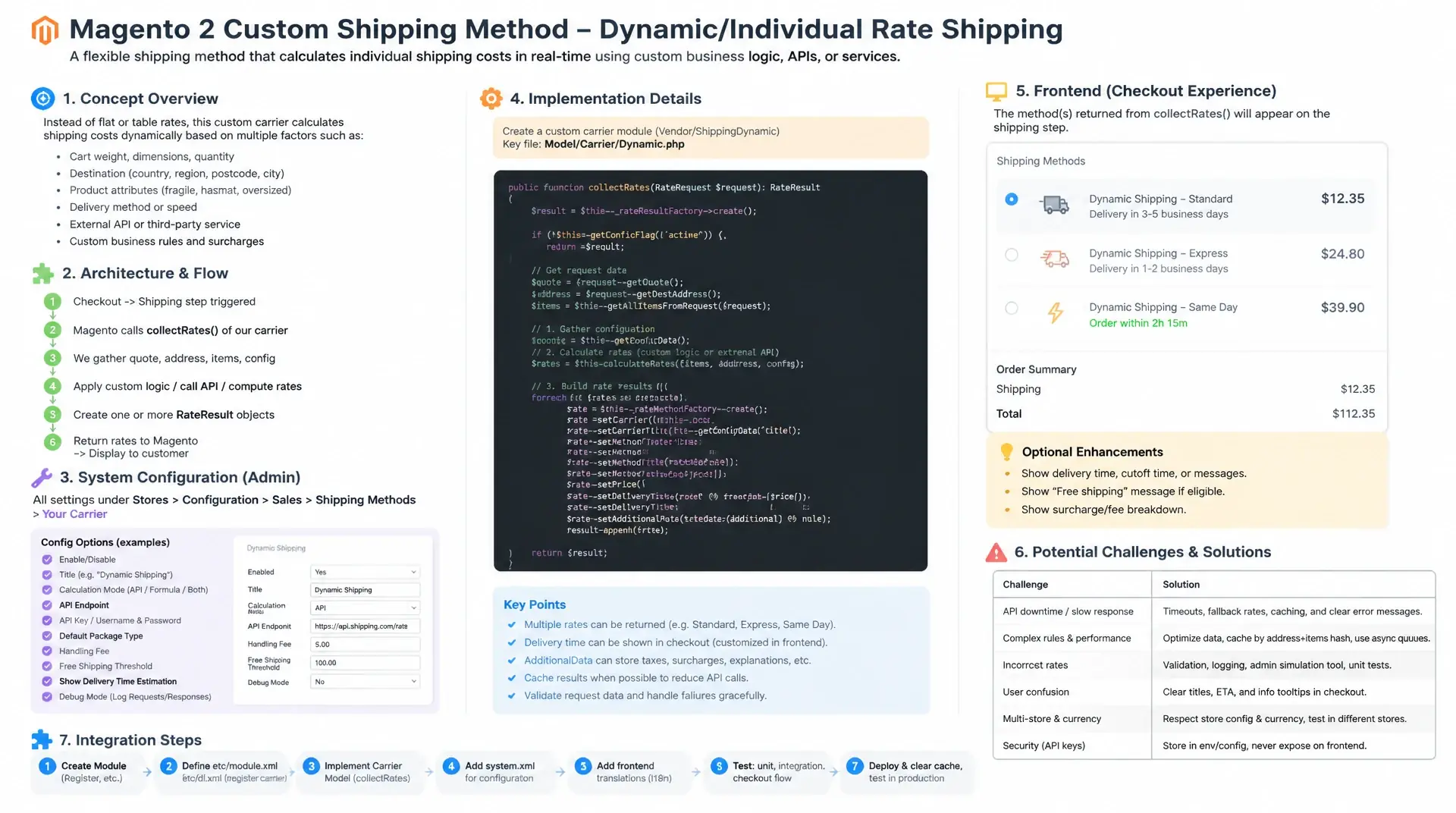 Custom Shipping Rate in Magento 2 | Eigene Versandkosten-Logik