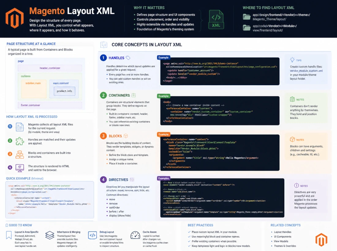 Magento Layout XML: Das vollständige Tutorial – Alle Direktiven, Konzepte & Beispiele | Mironsoft