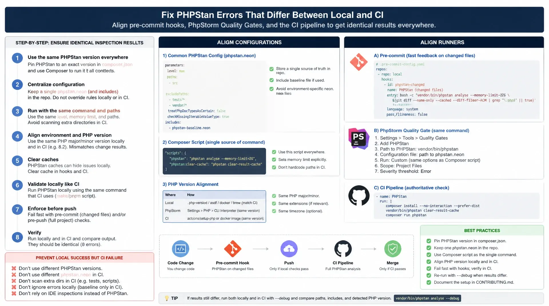 PhpStorm und CI/CD: wie lokale Checks und Pipeline-Checks zusammenpassen