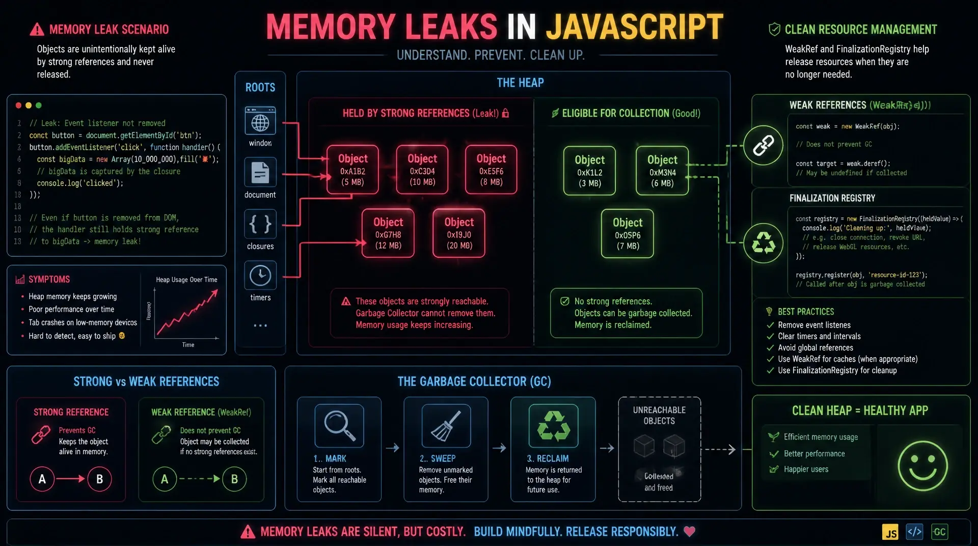 WeakRef und FinalizationRegistry in JavaScript: Speicherverwaltung meistern