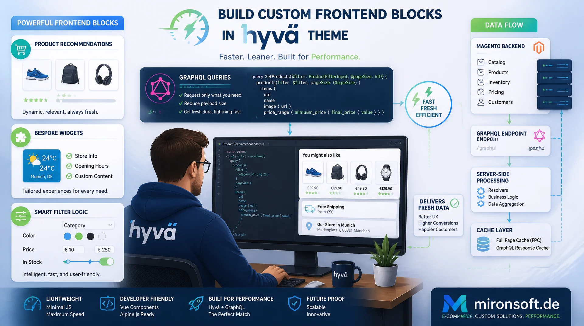 Hyvä GraphQL-Queries im Frontend einbinden und cachen