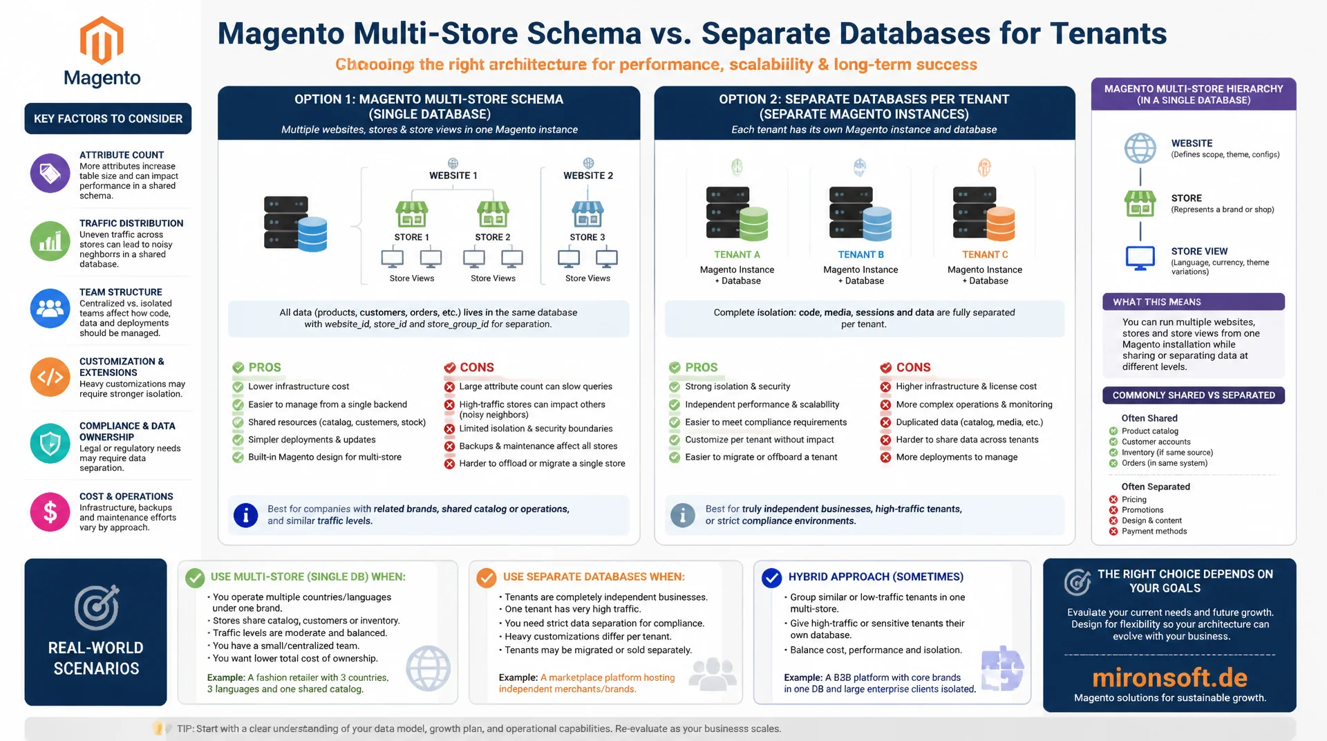Multi-Store-Schema-Strategien fuer Magento-Installationen