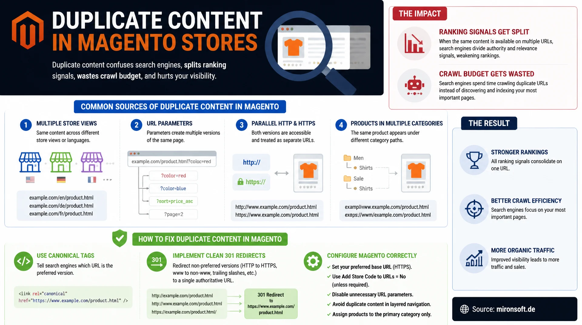 Duplicate Content in Magento-Shops erkennen und beheben