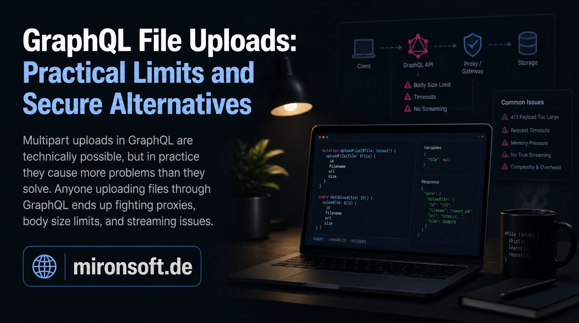 GraphQL File Uploads: Praktische Grenzen und sichere Alternativen