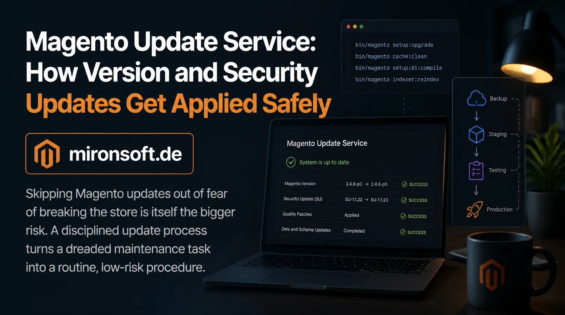 Magento Update-Service: Wie Versions- und Sicherheitsupdates sicher eingespielt werden
