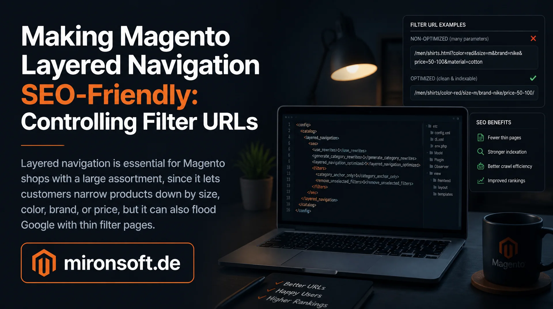 Magento Layered Navigation SEO-freundlich gestalten: Filter-URLs richtig steuern