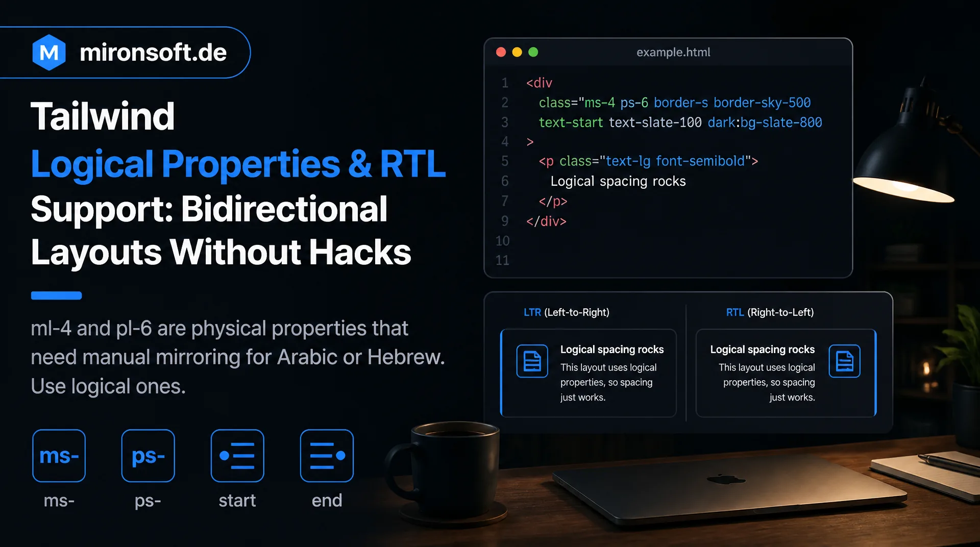 Tailwind Logical Properties & RTL-Support: Bidirektionale Layouts ohne Hacks