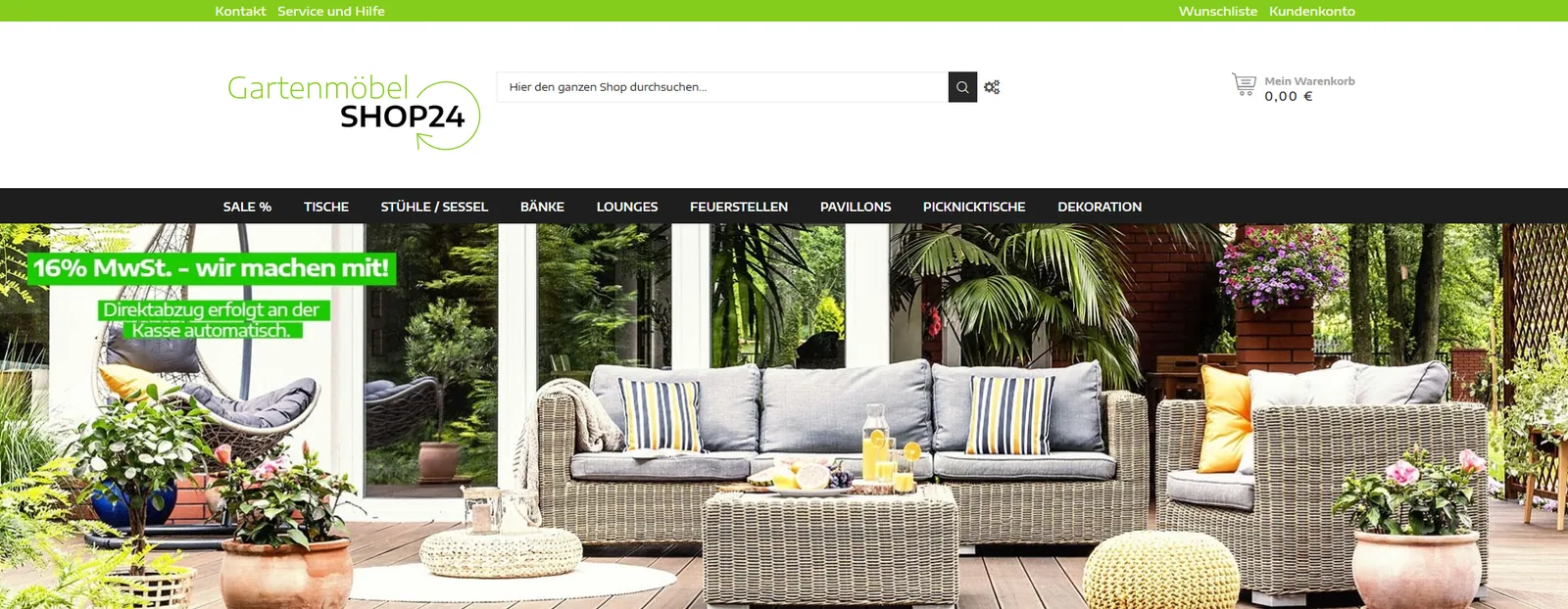 Gartenmöbel Shop 24: Magento 2 Shop mit eigenen Modulen
