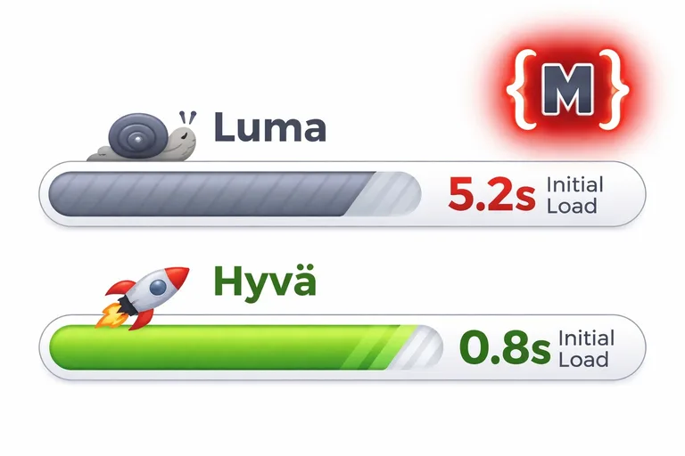 Performance-Vergleich Luma vs. Hyvä Checkout – mironsoft