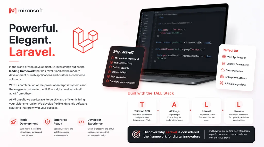 In der Welt der Webentwicklung: Laravel bei mironsoft