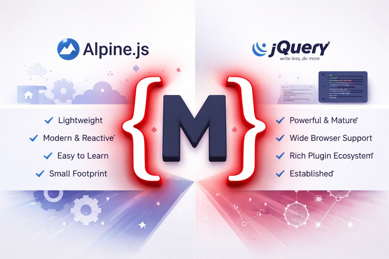 Alpine.js vergleich mit jQuery